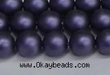 CSB1653 15.5 inches 10mm round matte shell pearl beads wholesale