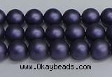 CSB1660 15.5 inches 4mm round matte shell pearl beads wholesale