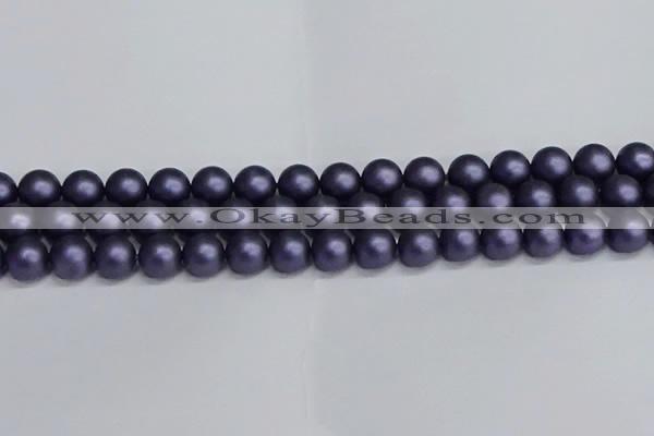 CSB1663 15.5 inches 10mm round matte shell pearl beads wholesale