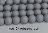 CSB1690 15.5 inches 4mm round matte shell pearl beads wholesale