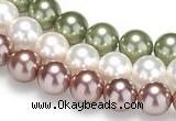 CSB17 16 inches 8mm round shell pearl beads Wholesale