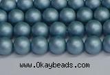 CSB1711 15.5 inches 6mm round matte shell pearl beads wholesale