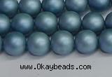 CSB1712 15.5 inches 8mm round matte shell pearl beads wholesale