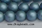 CSB1714 15.5 inches 12mm round matte shell pearl beads wholesale