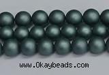 CSB1720 15.5 inches 4mm round matte shell pearl beads wholesale