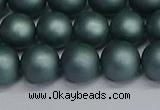 CSB1724 15.5 inches 12mm round matte shell pearl beads wholesale