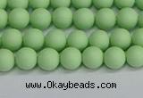 CSB1740 15.5 inches 4mm round matte shell pearl beads wholesale