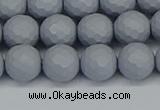 CSB1933 15.5 inches 10mm faceted round matte shell pearl beads