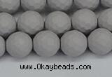 CSB1943 15.5 inches 10mm faceted round matte shell pearl beads