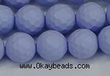 CSB1963 15.5 inches 10mm faceted round matte shell pearl beads