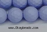 CSB1965 15.5 inches 14mm faceted round matte shell pearl beads