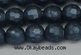 CSB1974 15.5 inches 12mm faceted round matte shell pearl beads