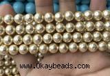 CSB2116 15.5 inches 8mm ball shell pearl beads wholesale