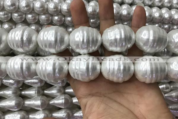 CSB2128 15.5 inches 26*30mm baroque shell pearl beads wholesale