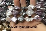 CSB2167 15.5 inches 16*16mm - 18*20mm baroque mixed shell pearl beads