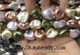 CSB2177 15.5 inches 16*16mm - 20*22mm baroque mixed shell pearl beads