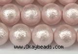 CSB2232 15.5 inches 8mm round wrinkled shell pearl beads wholesale