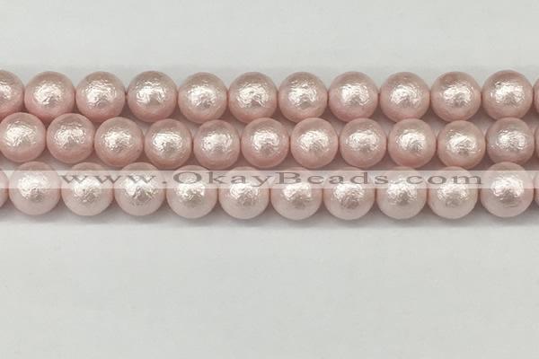 CSB2234 15.5 inches 12mm round wrinkled shell pearl beads wholesale