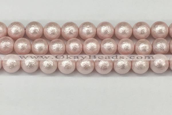 CSB2236 15.5 inches 16mm round wrinkled shell pearl beads wholesale