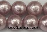 CSB2244 15.5 inches 12mm round wrinkled shell pearl beads wholesale