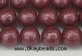 CSB2261 15.5 inches 6mm round wrinkled shell pearl beads wholesale