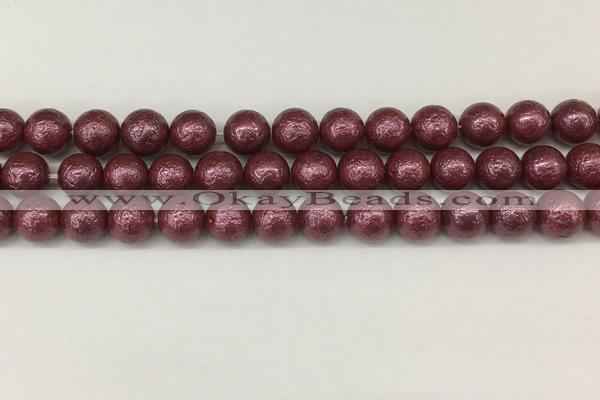 CSB2262 15.5 inches 8mm round wrinkled shell pearl beads wholesale