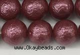 CSB2263 15.5 inches 10mm round wrinkled shell pearl beads wholesale