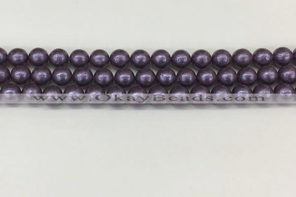 CSB2271 15.5 inches 6mm round wrinkled shell pearl beads wholesale