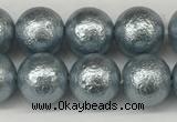 CSB2282 15.5 inches 8mm round wrinkled shell pearl beads wholesale