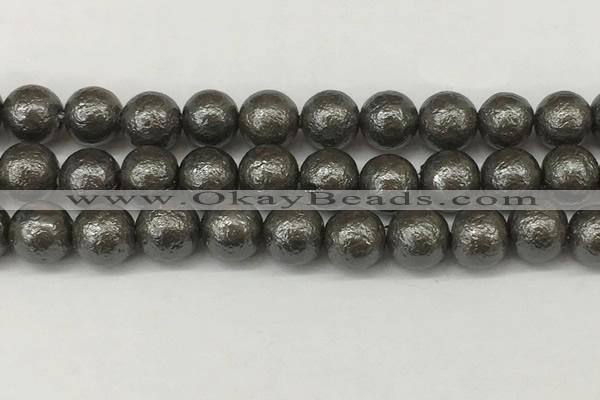 CSB2326 15.5 inches 16mm round wrinkled shell pearl beads wholesale