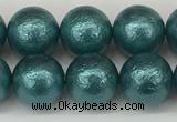 CSB2333 15.5 inches 10mm round wrinkled shell pearl beads wholesale