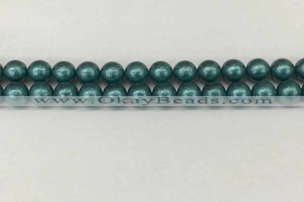 CSB2333 15.5 inches 10mm round wrinkled shell pearl beads wholesale