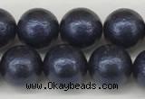 CSB2342 15.5 inches 8mm round wrinkled shell pearl beads wholesale