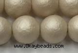 CSB2374 15.5 inches 12mm round matte wrinkled shell pearl beads