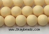 CSB2380 15.5 inches 4mm round matte wrinkled shell pearl beads