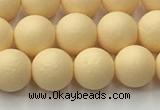 CSB2381 15.5 inches 6mm round matte wrinkled shell pearl beads