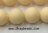 CSB2383 15.5 inches 10mm round matte wrinkled shell pearl beads