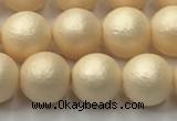 CSB2391 15.5 inches 6mm round matte wrinkled shell pearl beads