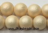 CSB2392 15.5 inches 8mm round matte wrinkled shell pearl beads