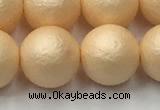 CSB2404 15.5 inches 12mm round matte wrinkled shell pearl beads