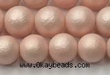 CSB2412 15.5 inches 8mm round matte wrinkled shell pearl beads