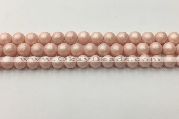 CSB2412 15.5 inches 8mm round matte wrinkled shell pearl beads