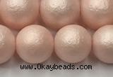 CSB2414 15.5 inches 12mm round matte wrinkled shell pearl beads