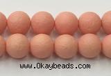 CSB2420 15.5 inches 4mm round matte wrinkled shell pearl beads