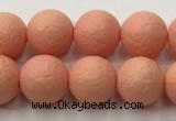 CSB2422 15.5 inches 8mm round matte wrinkled shell pearl beads