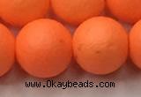 CSB2436 15.5 inches 16mm round matte wrinkled shell pearl beads