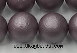 CSB2446 15.5 inches 16mm round matte wrinkled shell pearl beads