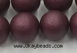 CSB2456 15.5 inches 16mm round matte wrinkled shell pearl beads