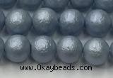 CSB2471 15.5 inches 6mm round matte wrinkled shell pearl beads