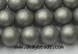 CSB2491 15.5 inches 6mm round matte wrinkled shell pearl beads